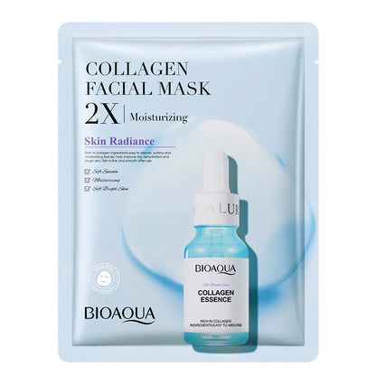 20Pcs BIOAQUA Centella Collagen Face Mask VC Moisturizing Refreshing Sheet Masks Hyaluronic Acid Facial Mask Skin Care Products