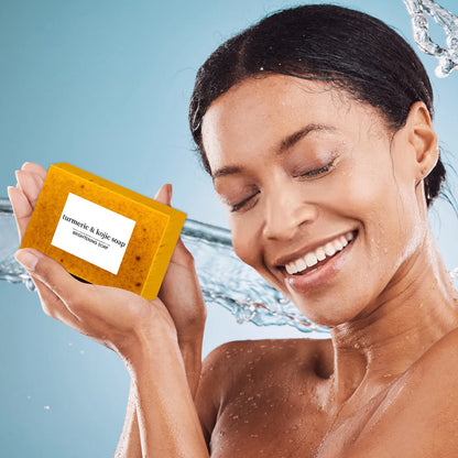 Skin Brightening Bar, Kojic Bar, Reduces Dark Spots, Hyperpigmentation and Other Types of Skin Damage, 100G