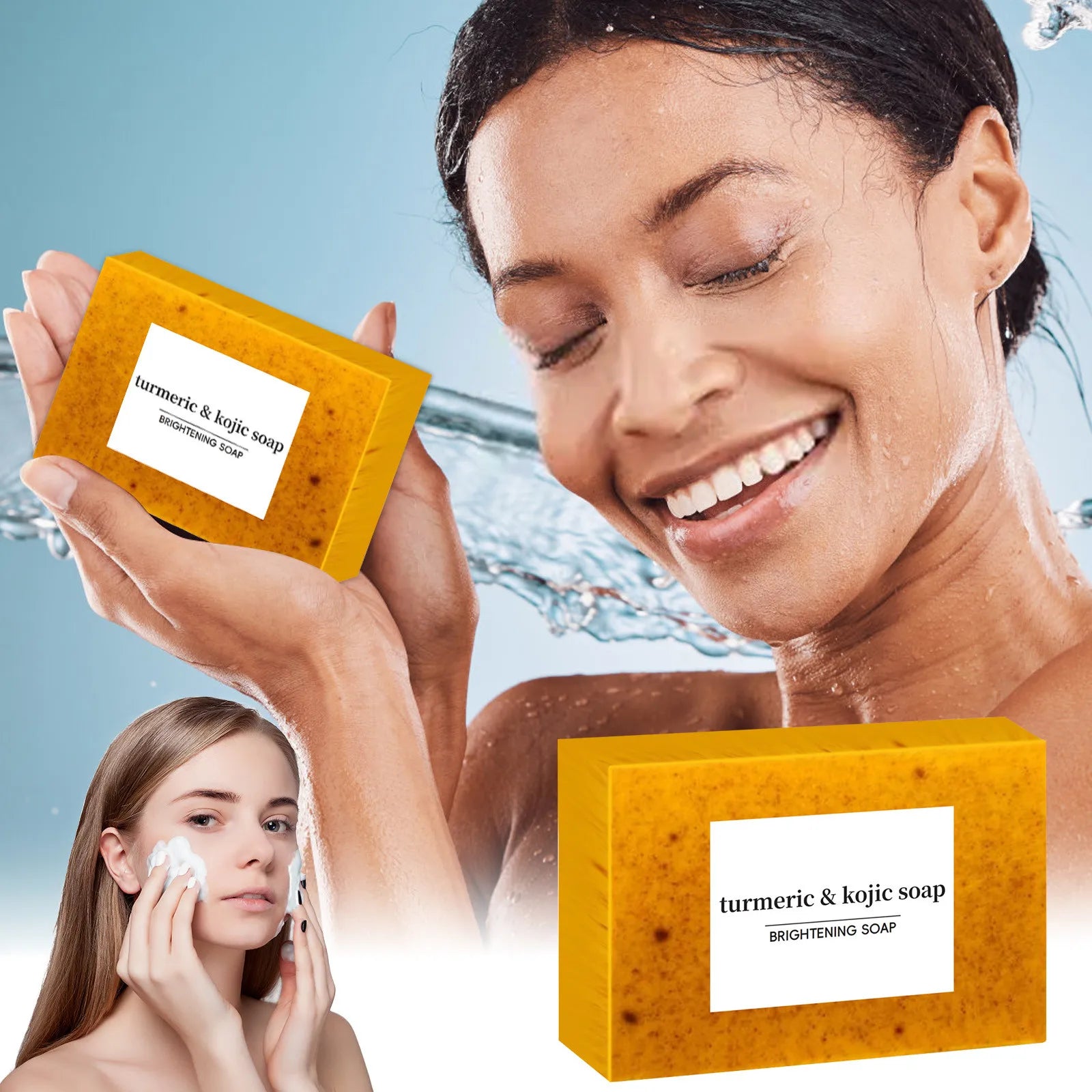 Skin Brightening Bar, Kojic Bar, Reduces Dark Spots, Hyperpigmentation and Other Types of Skin Damage, 100G