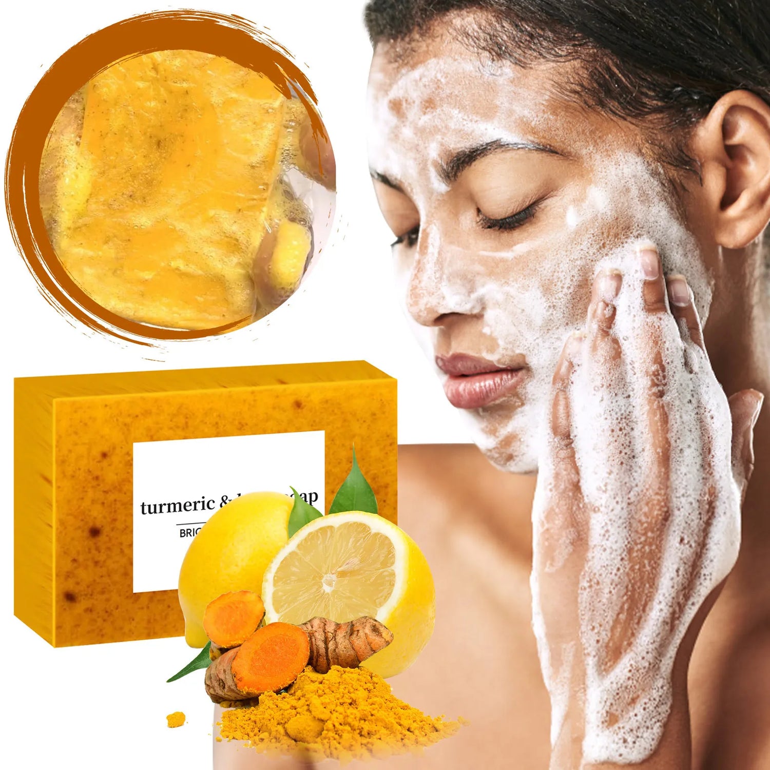 Skin Brightening Bar, Kojic Bar, Reduces Dark Spots, Hyperpigmentation and Other Types of Skin Damage, 100G